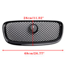 Rejilla de parachoques delantero estilo XF-R compatible con Jaguar XF 2012-2015 negro brillante-7