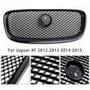 Rejilla de parachoques delantero estilo XF-R compatible con Jaguar XF 2012-2015 negro brillante-6