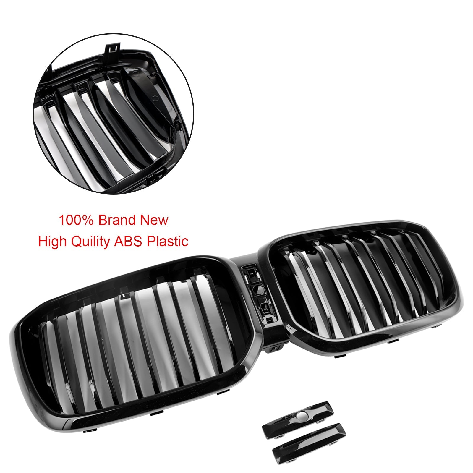 Grille de calandre avant noire brillante pour BMW X3 G01 X4 G02 2022.6-2023