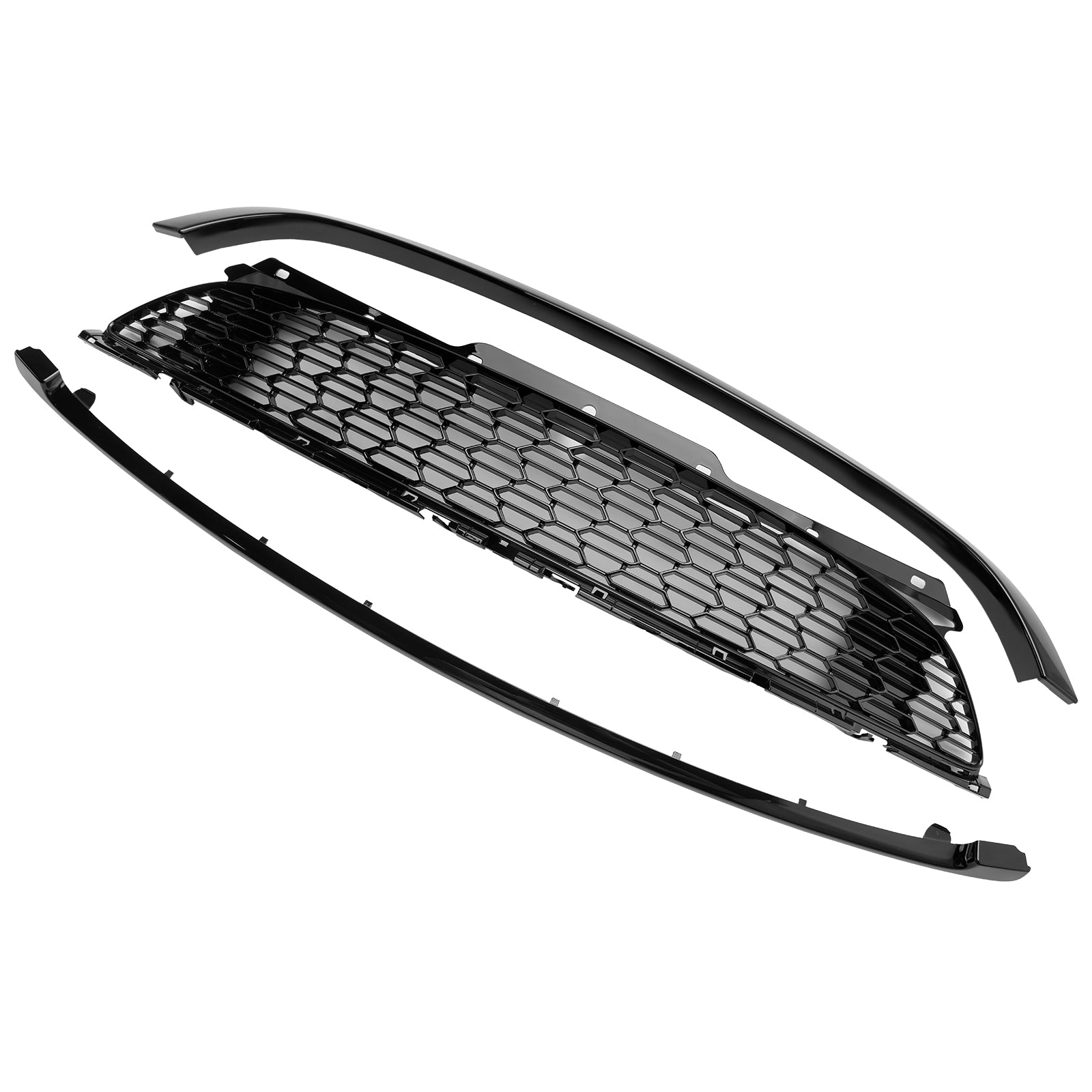 Mini Cooper S R55 R56 R57 R58 R59 2007-2015 JCW Style 3PCS Gloss Black Front Grill Replacement Grille