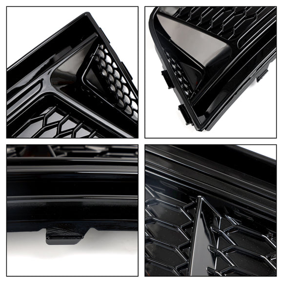 Audi A4 B9 2016-2018 Parrilla de luz antiniebla delantera estilo panal estándar Parachoques delantero Parrilla inferior negra