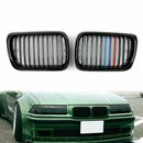 1997-1999 BMW 3 Series E36 M3 Front Replacement Gloss Black M Color Kidney Grille Generic-1