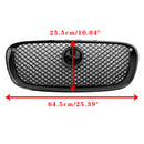 2008-2011 Jaguar XF XF-R Style Grill Glanzend zwart vervangende grille voorbumper-2