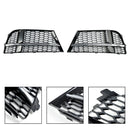 Grille de protection des phares antibrouillard avant Audi A3 (8V) S-LINE/S3 2016.5-2020, calandre en nid d'abeille chromée noire 8V3807681AE 8V3807682Q-6