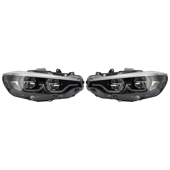2017-2020 BMW serii 4 F32 F33 LCI M3 F80 M4 F82 Ikon Reflektory biały żółty 6 pinów RHD