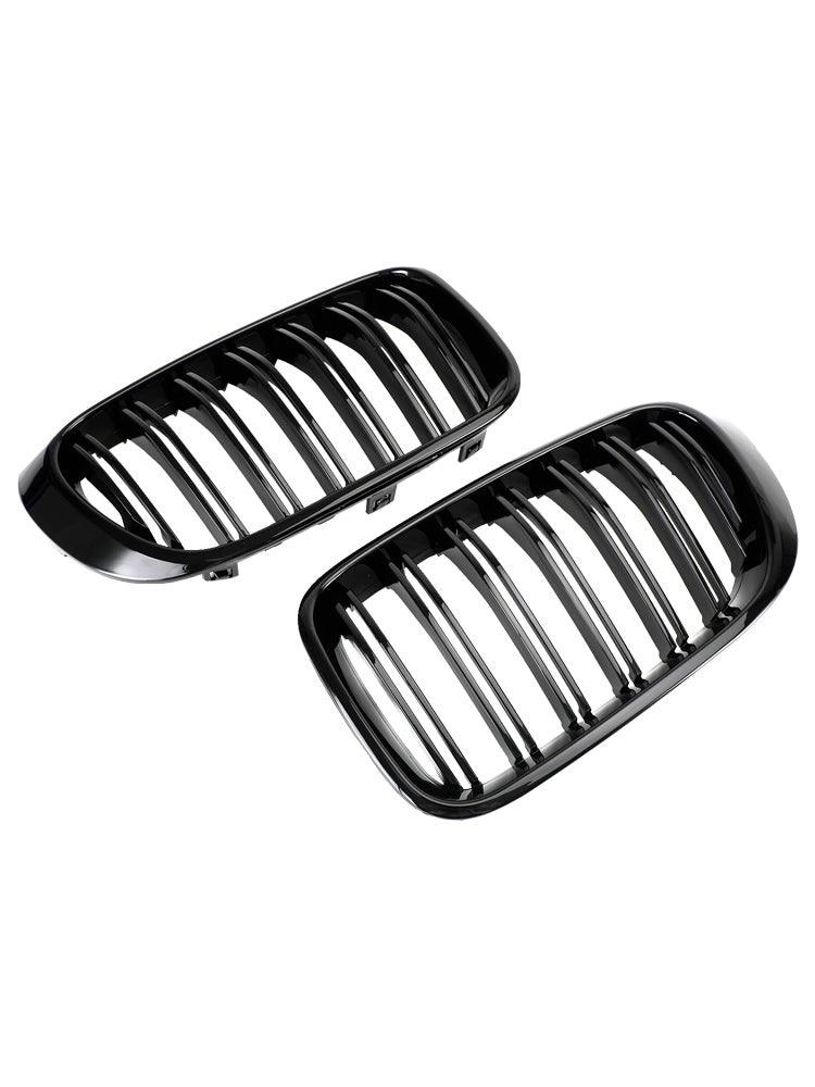 Grille de calandre avant noire brillante pour BMW X3 F25 xDrive28i/xDrive35i/sDrive18d/xDrive20d/xDrive30d 2014-2017