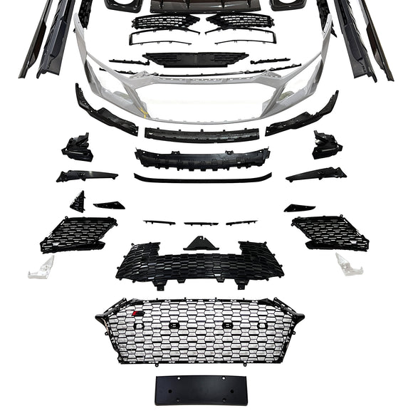 Para Audi R8 4S 2016-2020 Kit de carrocería mejorada de fibra de carbono húmeda parachoques 2021-2024 Conversión Facelift