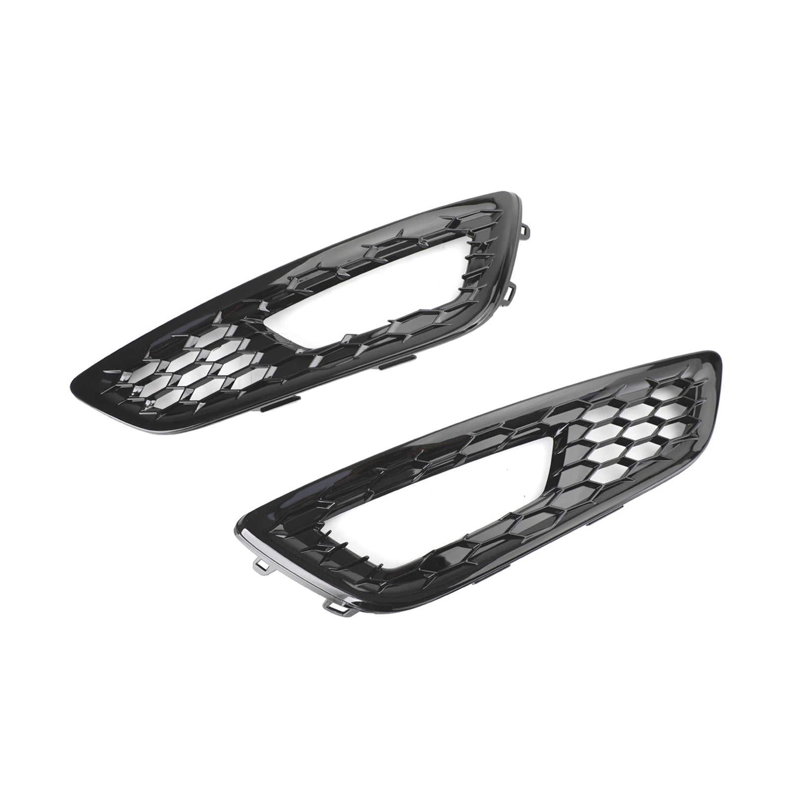 Ford 2015-2017 Focus F1EZ15200A F1EZ15201A Pair Front Bumper Fog Light Lamp Cover Bezel Grill