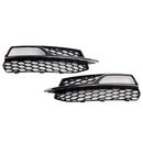2013-2016 AUDI A3 S-Line 8V Front Lower Bumper Fog Light Cover Grill Honeycomb Black Grill-1