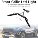 Grade do para-choque dianteiro com luz led amarela para Ford Ranger 2015-2023 T7 T8-4