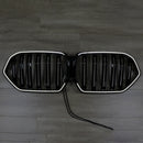 Grade de para-choque dianteiro de veneziana dupla adequada para BMW X6 G06 M60i 2023-2025 com furo para câmera-11