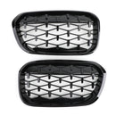 2015-2017 BMW Serie 1 F20/F21 116d/118d/120d/118i/125i Parrilla frontal tipo riñón Meteor Black Grille-1