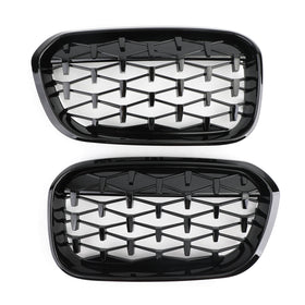 2015-2017 BMW Serie 1 F20/F21 116d/118d/120d/118i/125i Parrilla frontal tipo riñón Meteor Black Grille