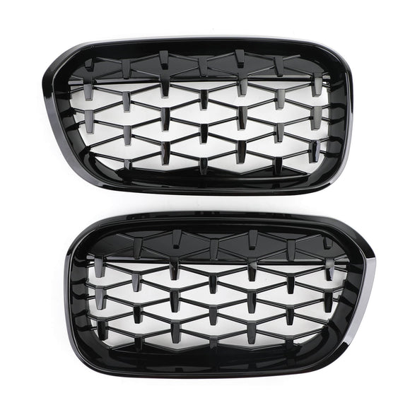 2015-2017 BMW Serie 1 F20/F21 116d/118d/120d/118i/125i Parrilla frontal tipo riñón Meteor Black Grille