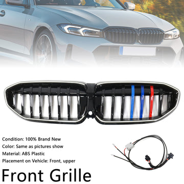 Zwart Niergrille Grill 51138072085 Fit BMW 3 Serie G20 2019-2022 M-Stijl