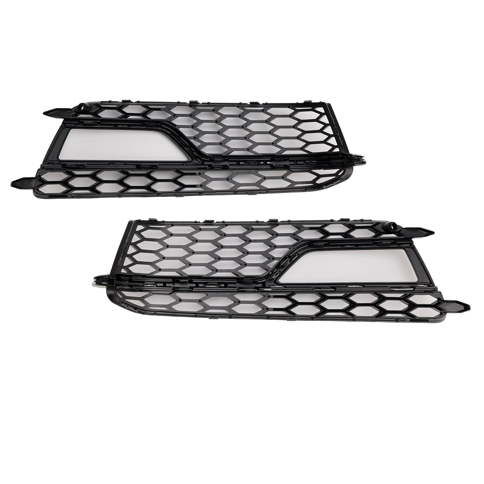 2013-2016 Audi A5 Sline / S5 2PCS Front Fog Lamp Black Grill Honeycomb Replacement Grille