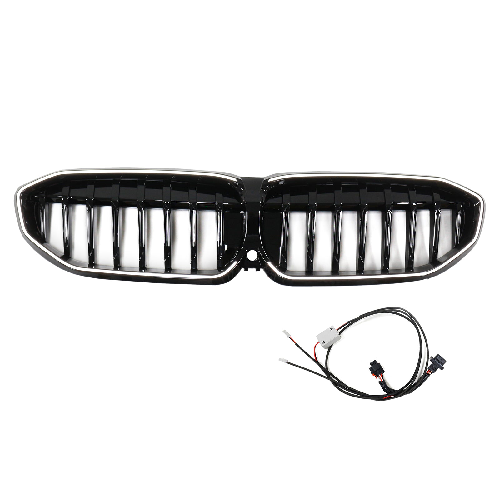 Glossy Black Kidney Grille Grill 51138072085 Fit BMW 3 Series G20 2019-2022