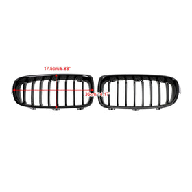BMW 2012-2019 3-serie F30 F31 318i/320i/328i/330i/335i/340i/320d Glanzend Zwart Grill Niergrille - 0
