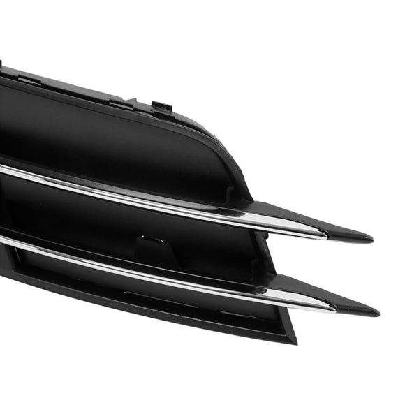 1 Pair Front Bumper Fog Light Grill Cover Bezel For Audi A6 C7 2012-2015