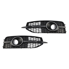 Audi a7 s-line/s7 2012-2015 preto amortecedor dianteiro luz de nevoeiro grade favo de mel inferior grill capa 4g8807681c9b9 4g8807682c9b9