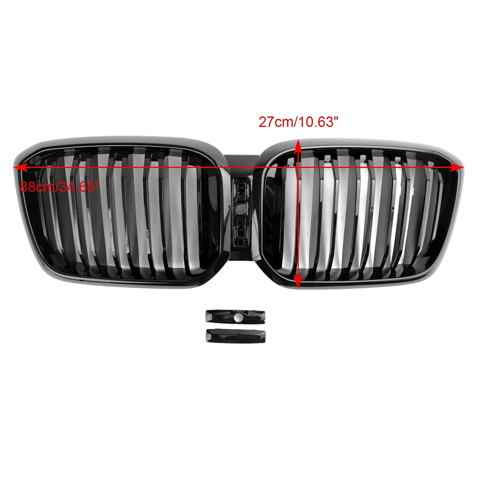 2022-2023 BMW X3 G01 xDrive30i/xDrive20d/xDrive30d/xDrive30e/M40i Front Kidney Grill Gloss Black Grille - 0