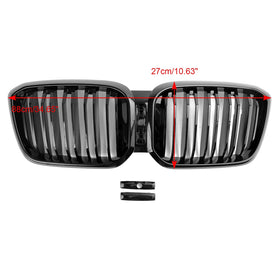 2022-2023 BMW X4 G02 xDrive30i/xDrive20d/xDrive30d/xDrive30e/M40i Front Kidney Grill Gloss Black Grille - 0