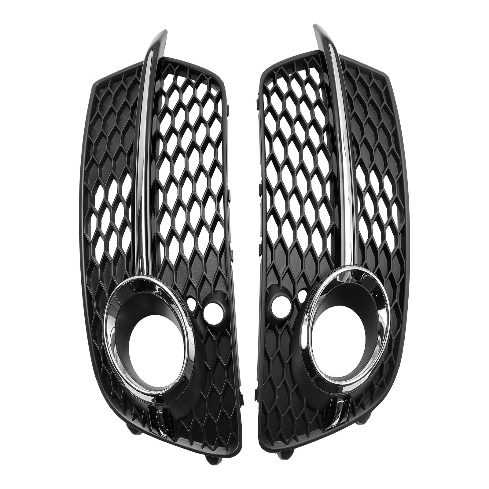 Grille de phare antibrouillard pour pare-chocs avant Audi Q5 S-Line SQ5 2014-2017 Grille chromée noire