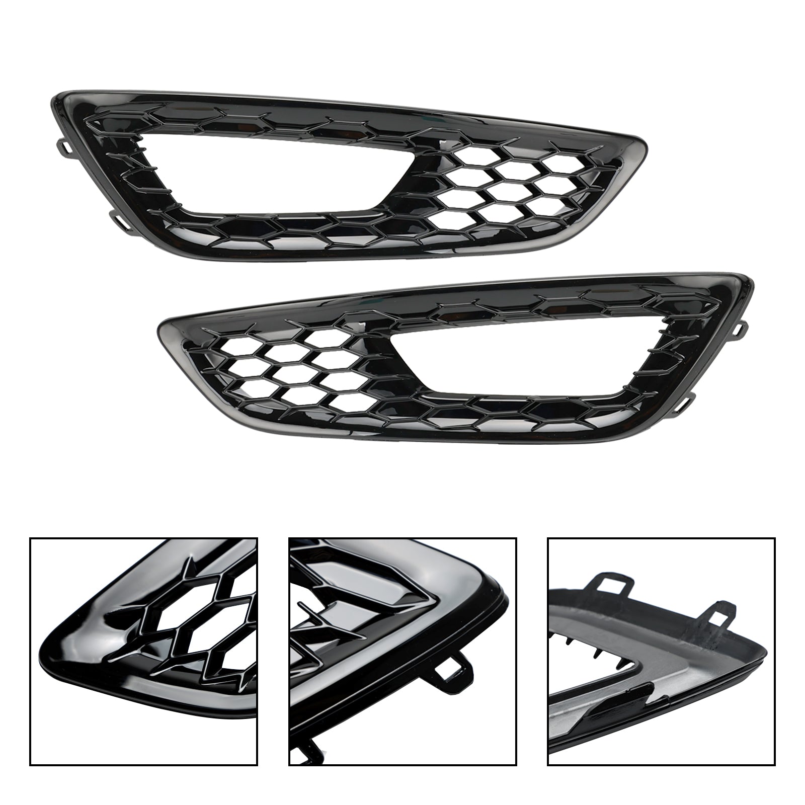 Ford 2015-2018 Focus F1EZ15266D F1EZ15266G 2PCS Front Bumper Fog Light Lamp Cover Bezel Grille