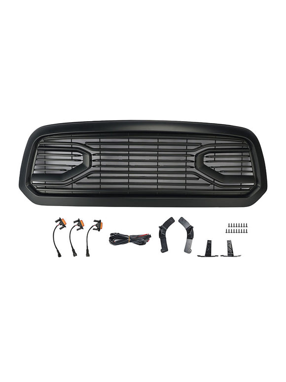 Musta Big Horn Style etupuskurin säleikkö Fit Dodge Ram 1500 2013-2018