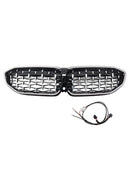 Chorme Diamond Kidney Grille Grill 51138072085 Fit BMW 3 Series G20 2019-2022-13