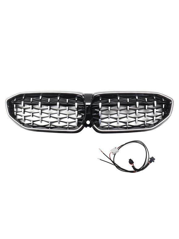 Chorme Diamond Kidney Grille Grill 51138072085 Fit BMW 3 Series G20 2019-2022