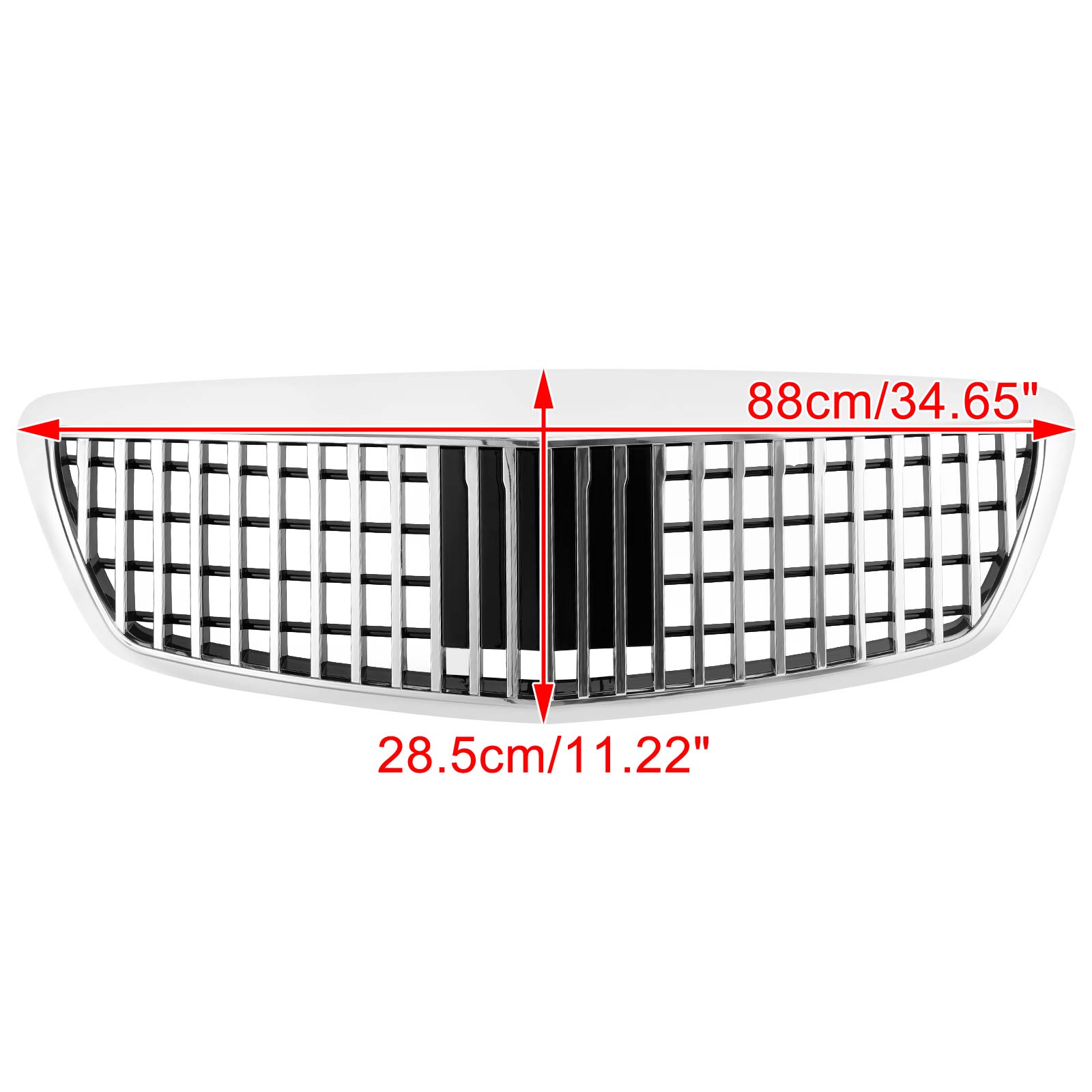 2007-2009 Mercedes Benz S-Class W221 S350 S450 S550 S63 AMG MayBach Style Grill Chrome Grille - 0