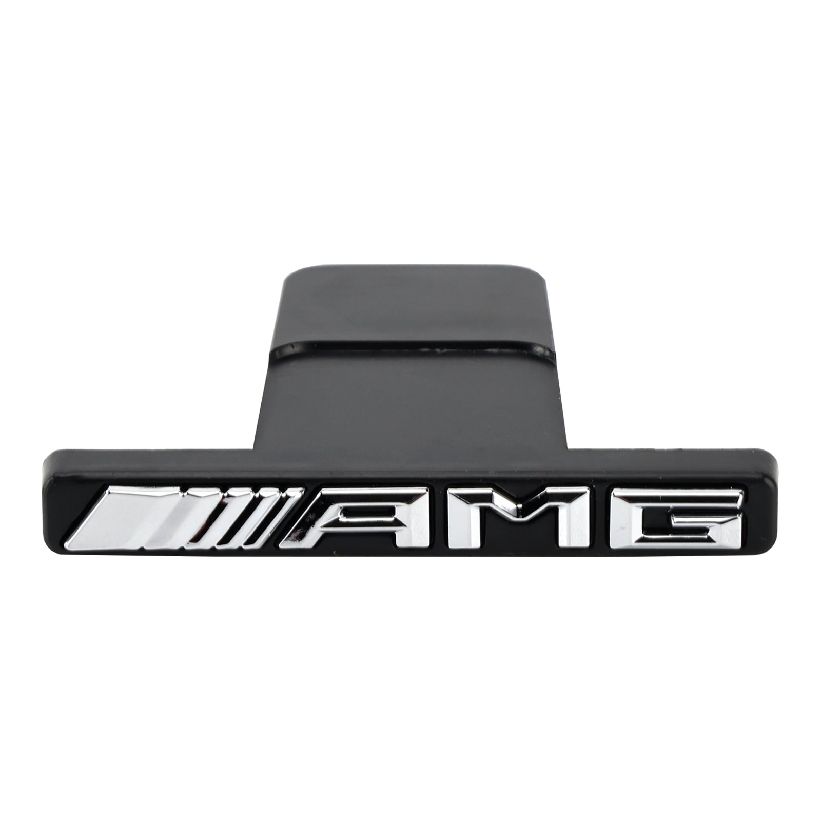 Comprar cromo Emblema de parrilla AMG con franja vertical delantera para Mercedes-Benz, cromado, rojo y negro.