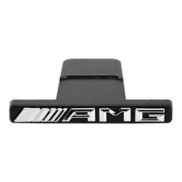 Kopen chroom AMG verticale strip algemeen grillembleem voor Mercedes-Benz grille chroom/rood/zwart AMG-embleem