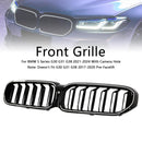 2021-2024 BMW Serie 5 G30 G38 Griglia a doppio rene con griglia per paraurti anteriore sostitutiva Griglia nera lucida con striscia LED-2