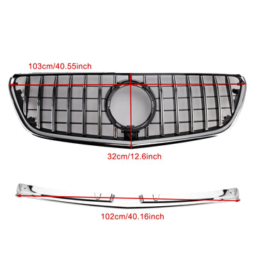 Mercedes Benz Vito / Metris W447 2015-2019 Chrome Front Grille GT Style Upper Bumper Grill - 0