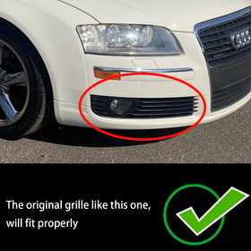 2006-2008 Audi A8 etupuskurin alasäleikkö Sumuvalo musta säleikkö - 0