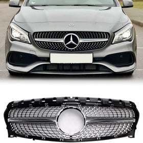 Mercedes Benz CLA-Class W117 C117 2013-2019 Chrome Front Grille Diamond Style Bumper Grill