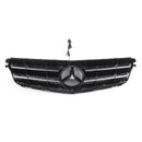 Mercedes Benz Classe C 2008-2014 W204 Grille de pare-chocs avant noire/chromée avec étoile LED pour C250/C300/C350-28
