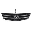 Mercedes Benz Classe C 2008-2014 W204 Grille de pare-chocs avant noire/chromée avec étoile LED pour C250/C300/C350-22