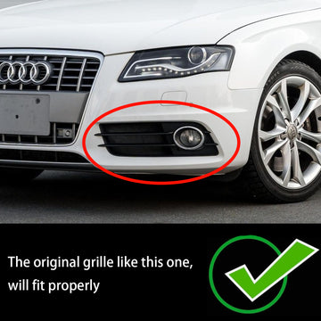 Audi 2008-2012 A4 S-Line S4 Sport Version nid d'abeille Style antibrouillard calandre pare-chocs - 0