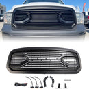 2013-2018 Dodge Ram 1500 Chrome Big Horn Style Grill Front Bumper Replacement Grille With RAM Letter-12