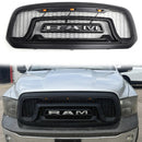 2013-2018 Dodge Ram 1500 Rebel Style Grill Front Bumper Replacement Black Grille W/ Letter and LED Light-2