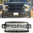 2018-2020 Ford F-150 Raptor Style Grille de pare-chocs avant de remplacement Grille noire avec LED-3
