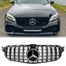 Mercedes Benz Classe C W205 Grille de pare-chocs avant noire brillante avec trou pour caméra pour C205 A205 2019 2020 2021 GTR-1
