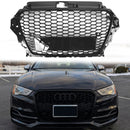 Audi A3 / A3 Sline / S3 Hoenycomb Front Grille Black Upper Bumper With ACC Hole RS3 Style Grill-30