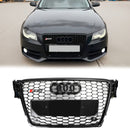 Audi 2008-2012 A4/S4 B8 Reemplazo de parrilla RS4 Estilo Honeycomb Sport Mesh Hex Grille Negro-23