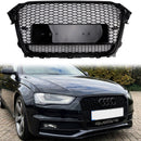 Audi A4 / A4 Sline / S4 2012-2016 Honeycomb RS Style Front Grill Upper Bumper Replacement Black Grille-31