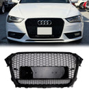 Audi A4 / A4 Sline / S4 2012-2016 Honeycomb RS Style Front Grill Upper Bumper Replacement Black Grille-32