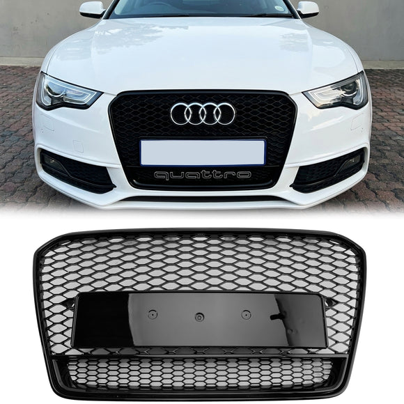 Audi A5/A5 Sline/S5 B8.5 2012-2016 RS5/S5 Style Grill Etupuskuri Kiiltävä Musta Säleikkö